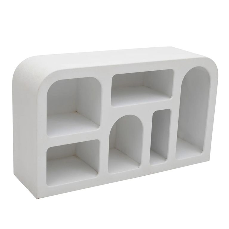 Geo White Console Table - Geometric Design