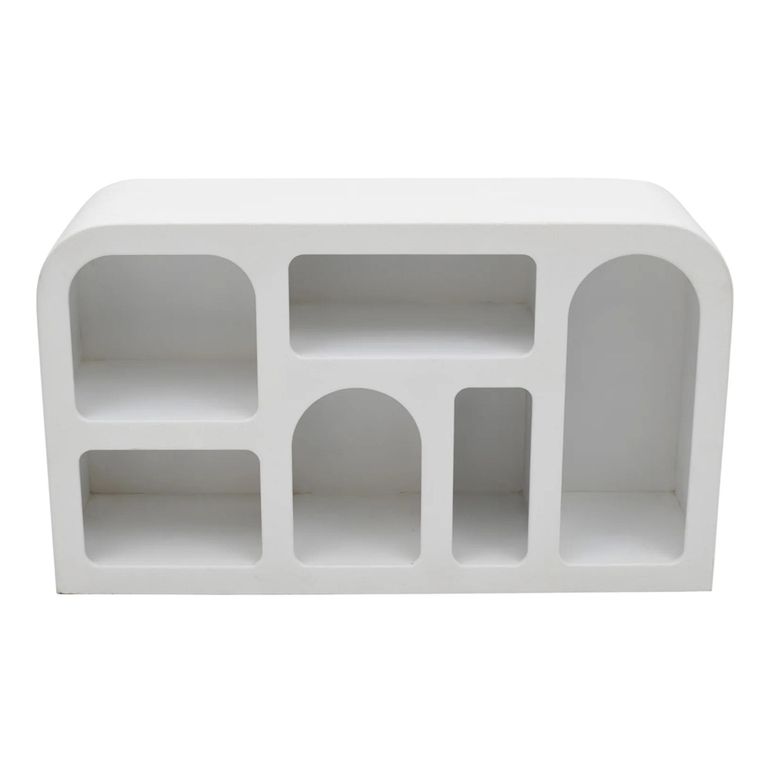 Geo White Console Table - Geometric Design