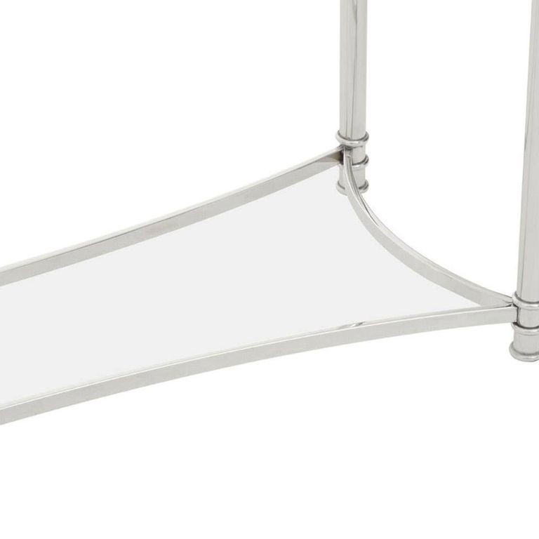 Ackley Console Table - Clear Glass - Silver Legs