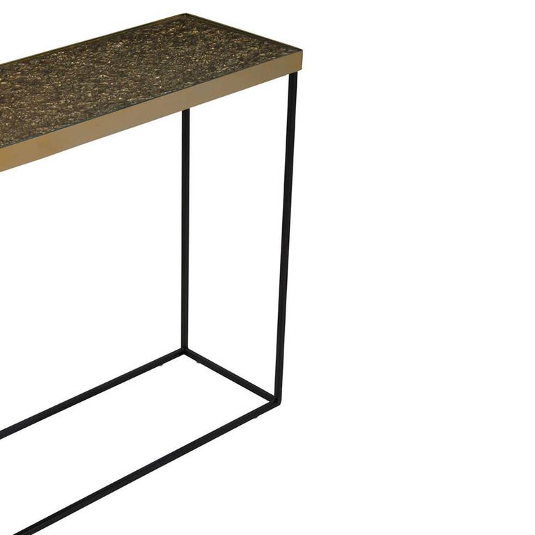 Akola Console Table - Glass and Gold