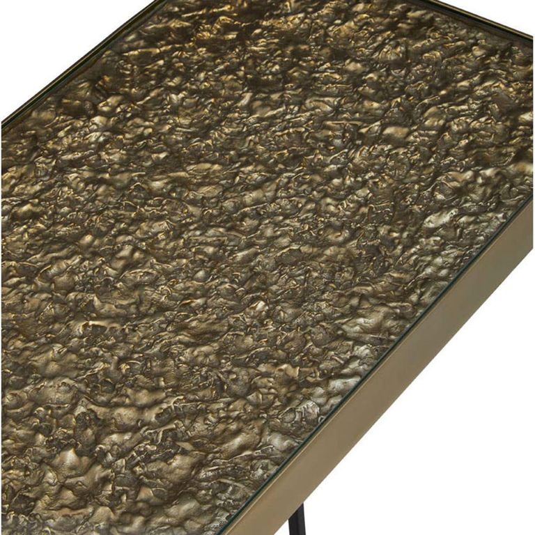 Akola Console Table - Glass and Gold