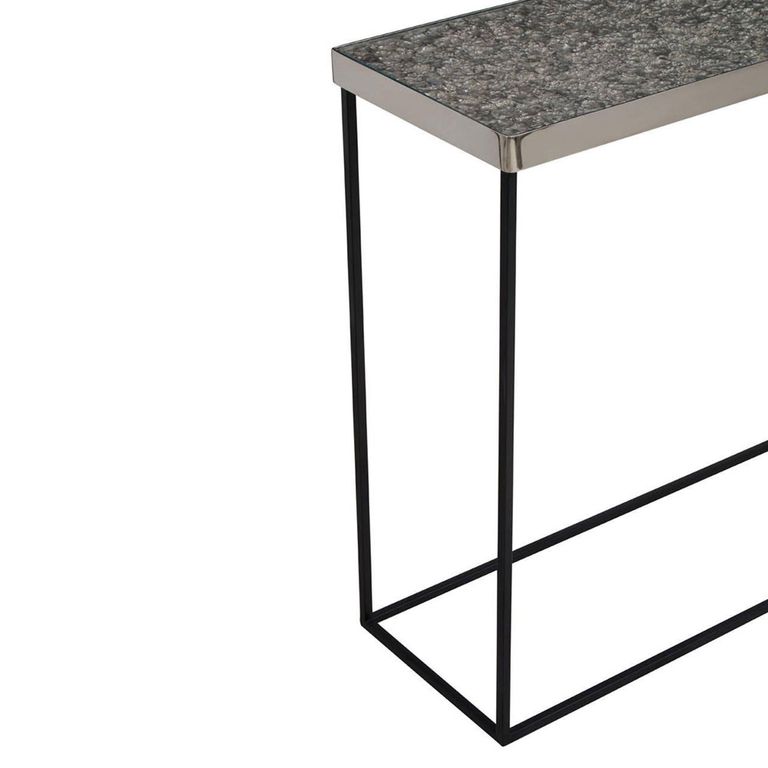 Akola Console Table - Glass and Silver