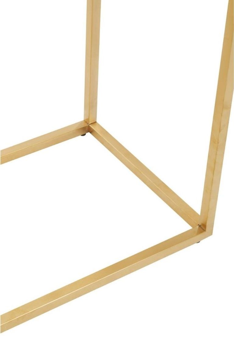 Allure Console Table - Glass - Brushed Gold Base