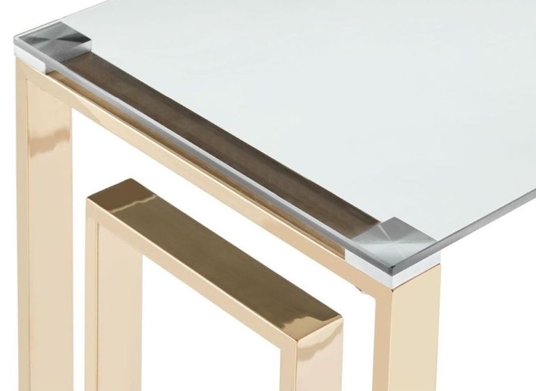 Allure Console Table - Glass - Gold Base