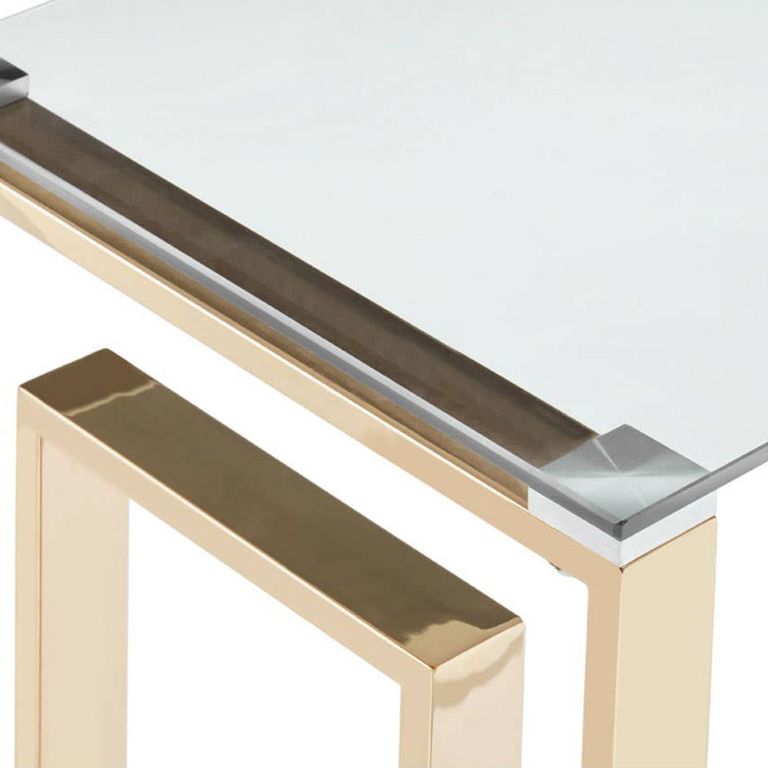 Allure Console Table - Glass - Gold Base