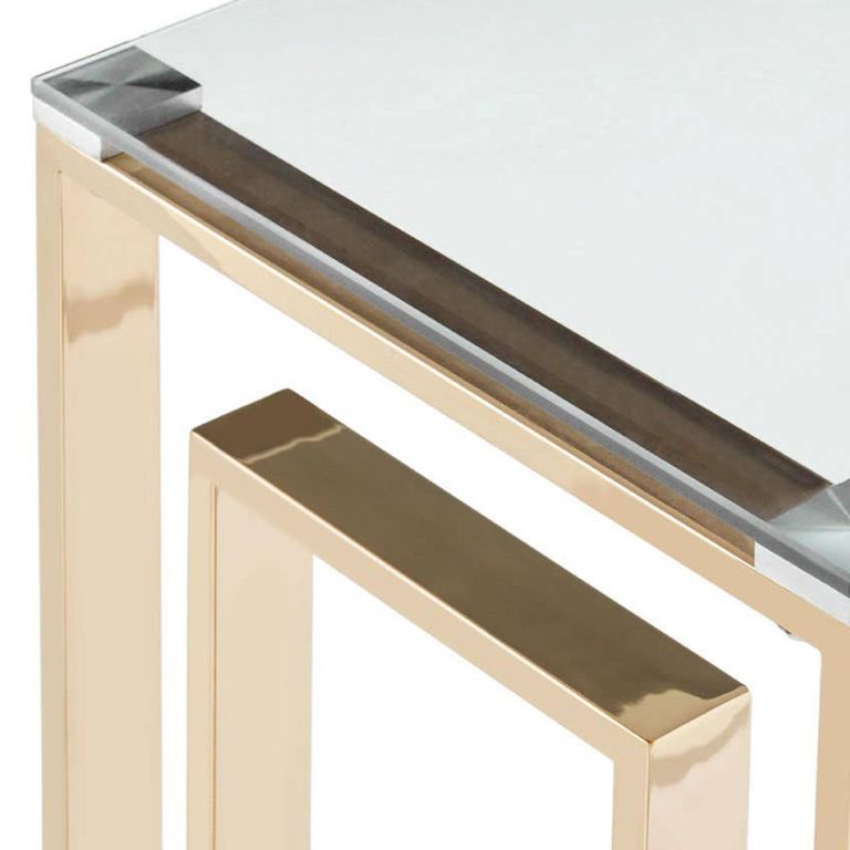 Allure Console Table - Glass - Gold Base