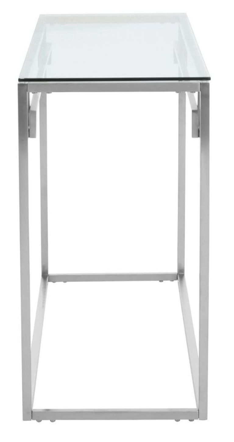 Allure Console Table - Glass - Silver Base