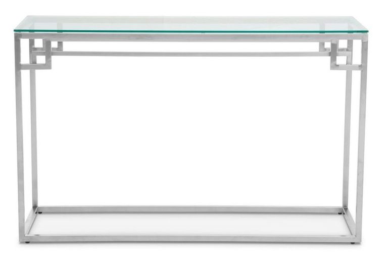 Allure Console Table - Glass - Silver Base