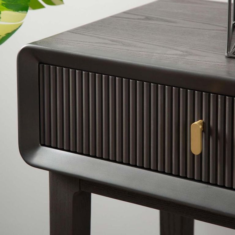 Amelie Console Table - 2 Drawer - Smoke Grey Elm