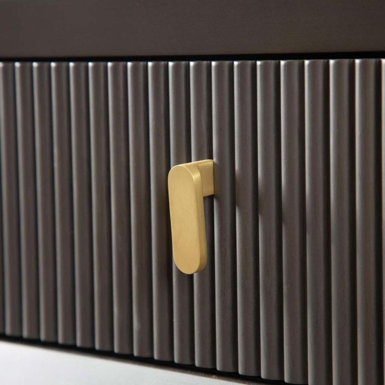 Amelie Console Table - 2 Drawer - Smoke Grey Elm