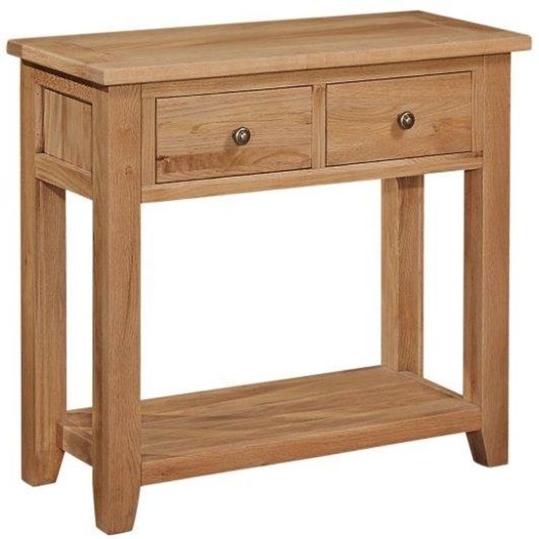 Appleby Petite Oak Console Table with 2 Drawers