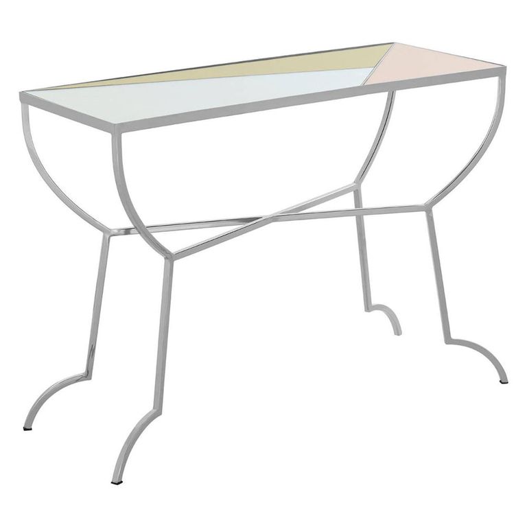 Arbus Console Table - Glass with Chrome Legs
