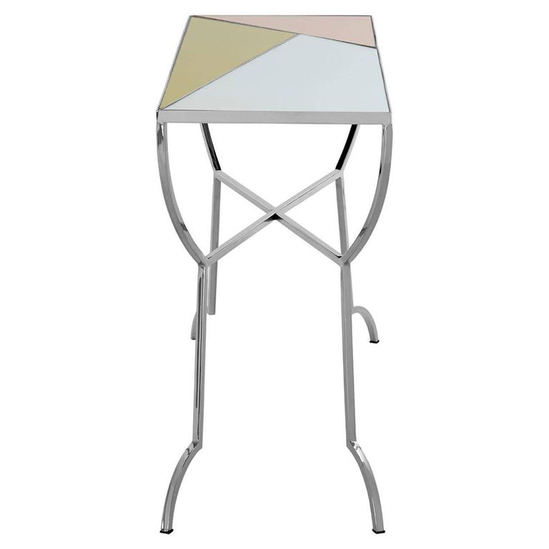 Arbus Console Table - Glass with Chrome Legs