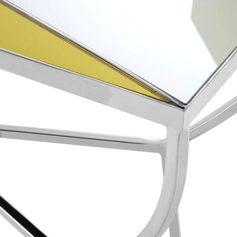 Arbus Console Table - Glass with Chrome Legs