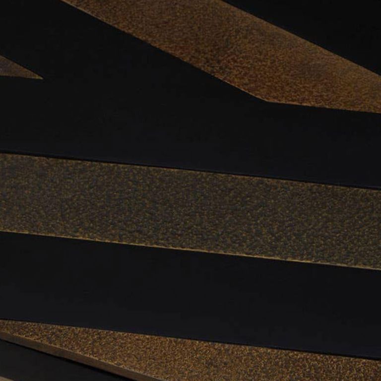 Aris Console Table - Black Acacia Wood with Gold Base