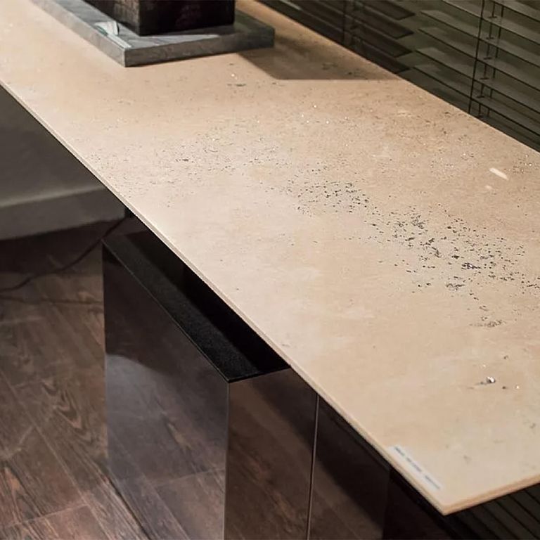 Athena Console Table - Marble with Stainless Steel Base - Variation Available