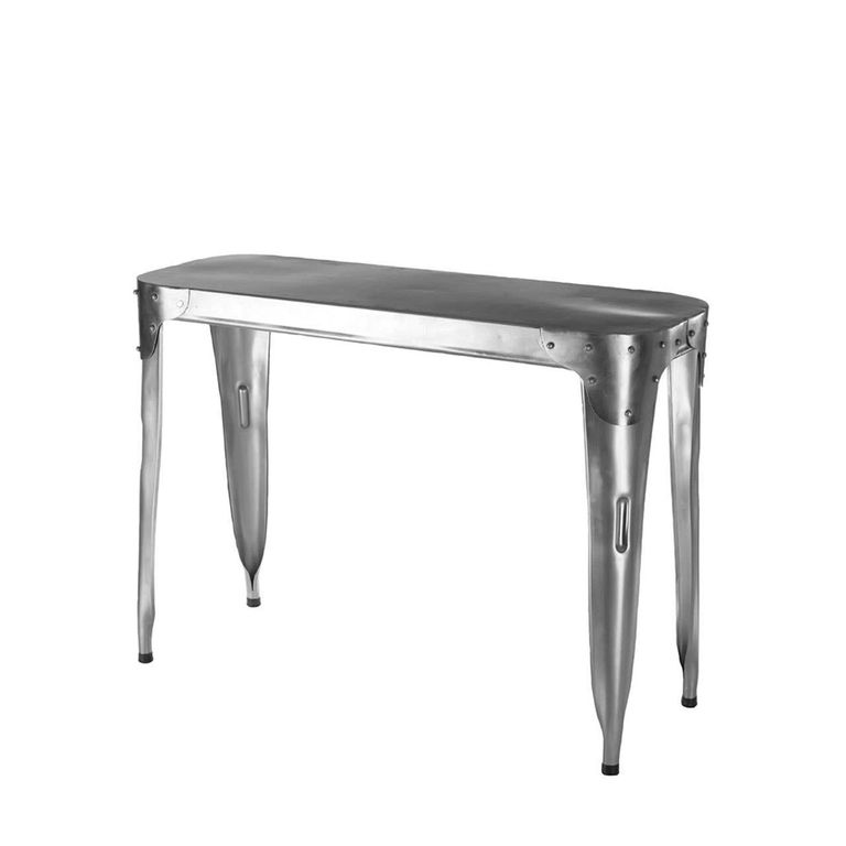 Avro Console Table - Silver Aluminium Cladded
