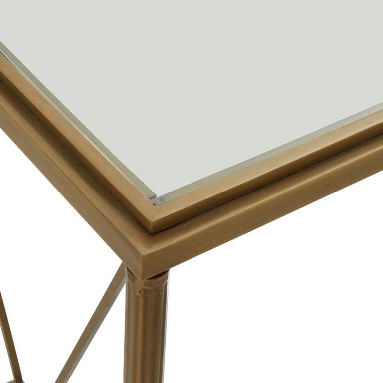 Axis Console Table - Clear Glass with Gold Metal