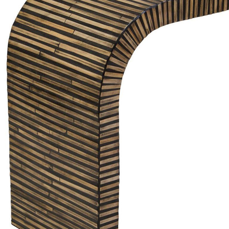 Bambusa Console Table - Curved - Bamboo Inlay