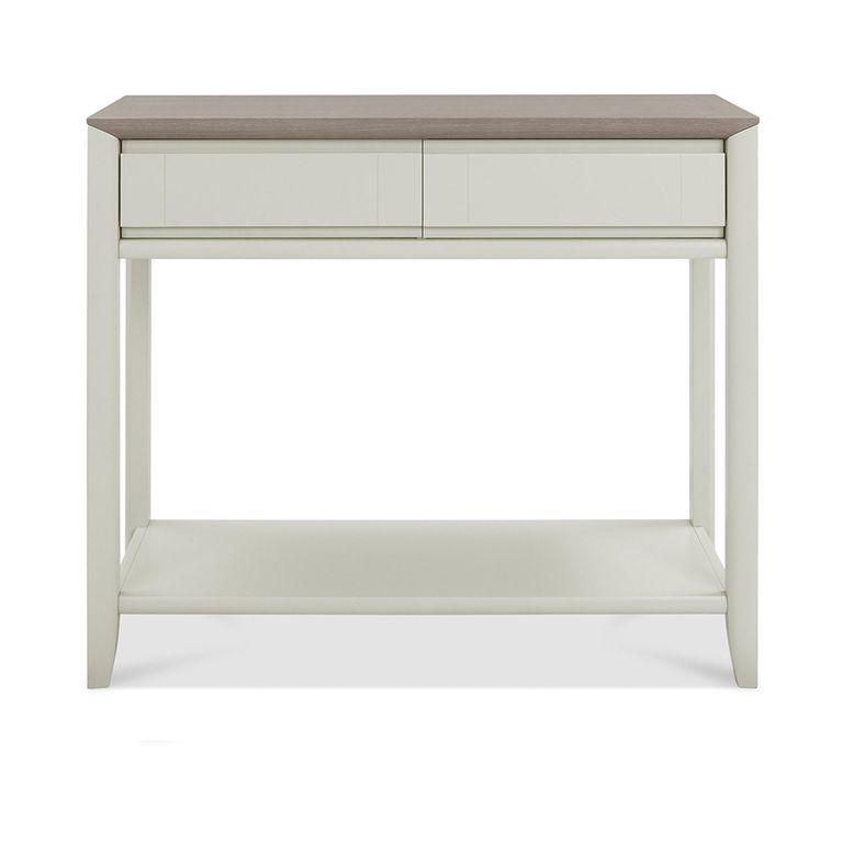 Bergen Grey Washed Oak & Soft Grey Console Table - Drawer