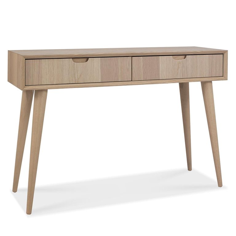 Dansk Scandi Oak Console Table - 2 Drawer