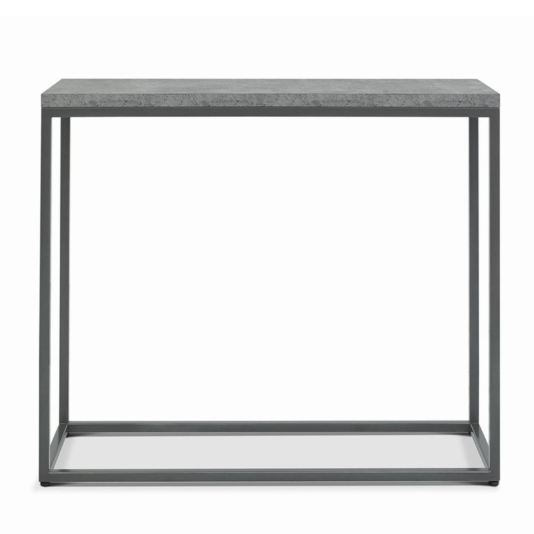 Renzo Zinc & Dark Grey Narrow Console Table