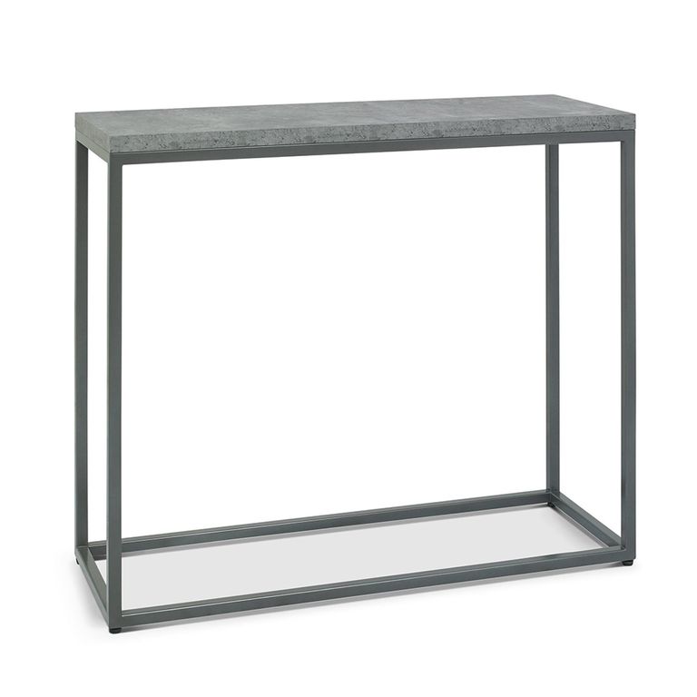 Renzo Zinc & Dark Grey Narrow Console Table