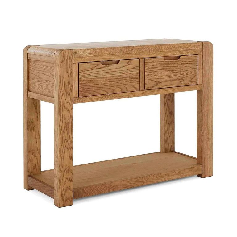 Bergen Console Table - 2 Drawer - Oak
