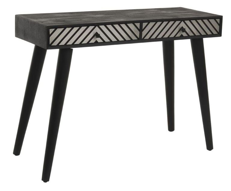 Boho Console Table - 2 Drawer - Black