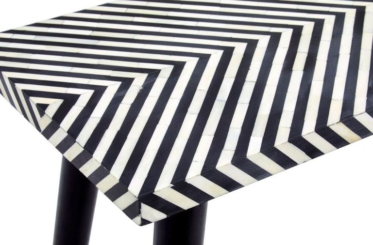 Boho Console Table - Black Bone Inlay - 110cm