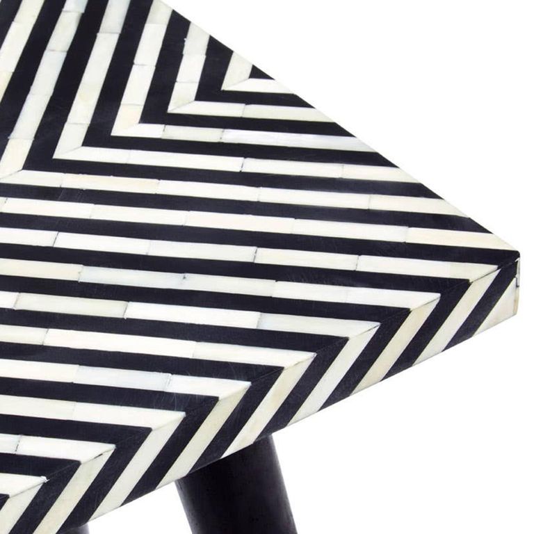 Boho Console Table - Black Bone Inlay - 110cm