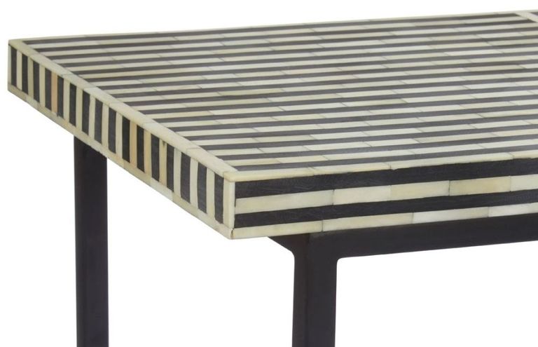 Boho Console Table - Black Bone Inlay - 120cm