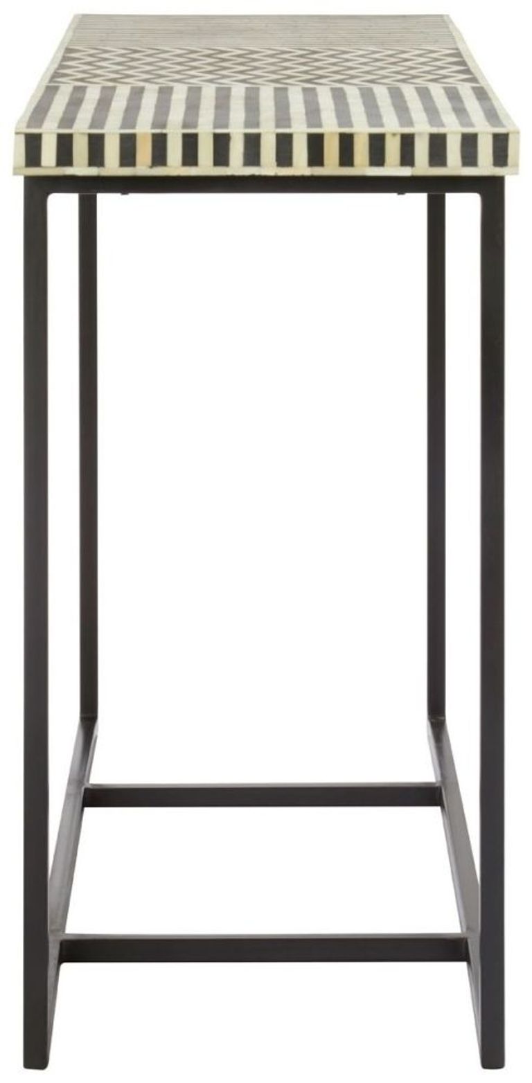 Boho Console Table - Black Bone Inlay - 120cm