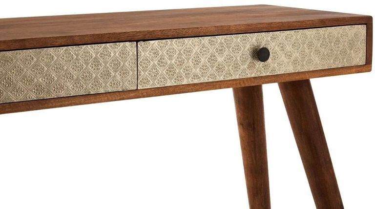 Boho Console Table - 2 Drawer - Mango Wood