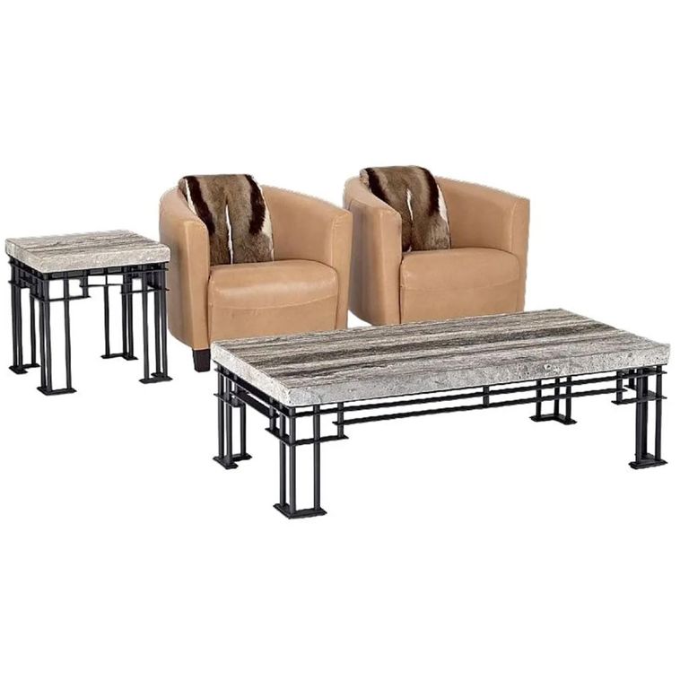 Brooklyn Occasional Table - Marble with Metal Base - Variation Available