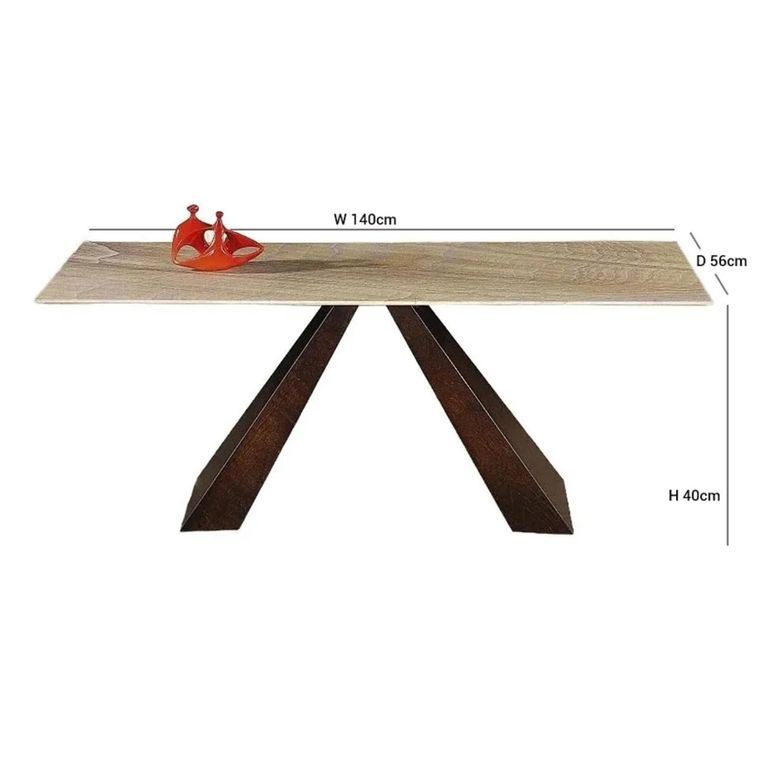 Butterfly Occasional Table - Marble with Wooden Base - Variation Available