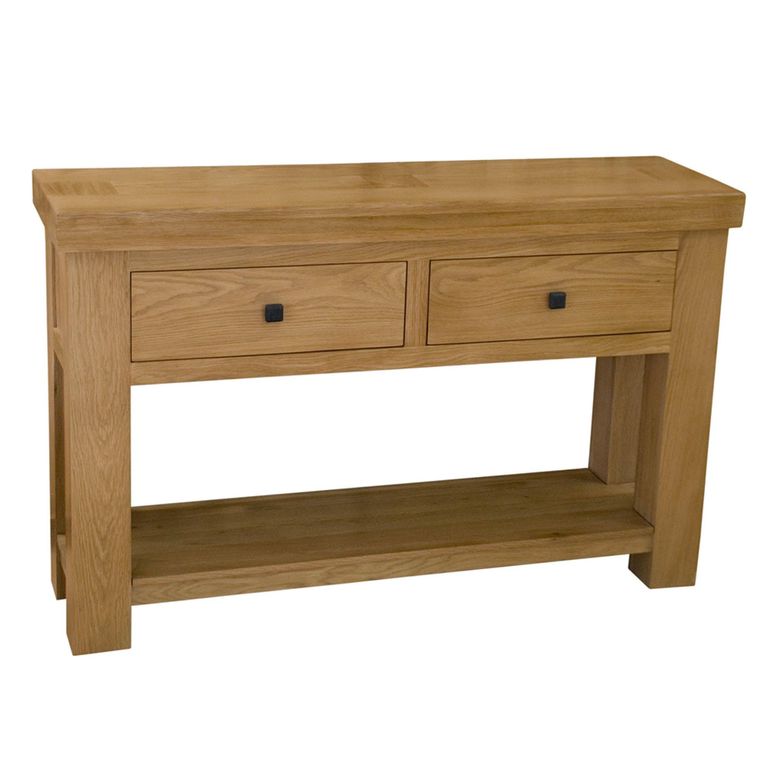 Bordeaux Console Table - 2 Drawer - Oak