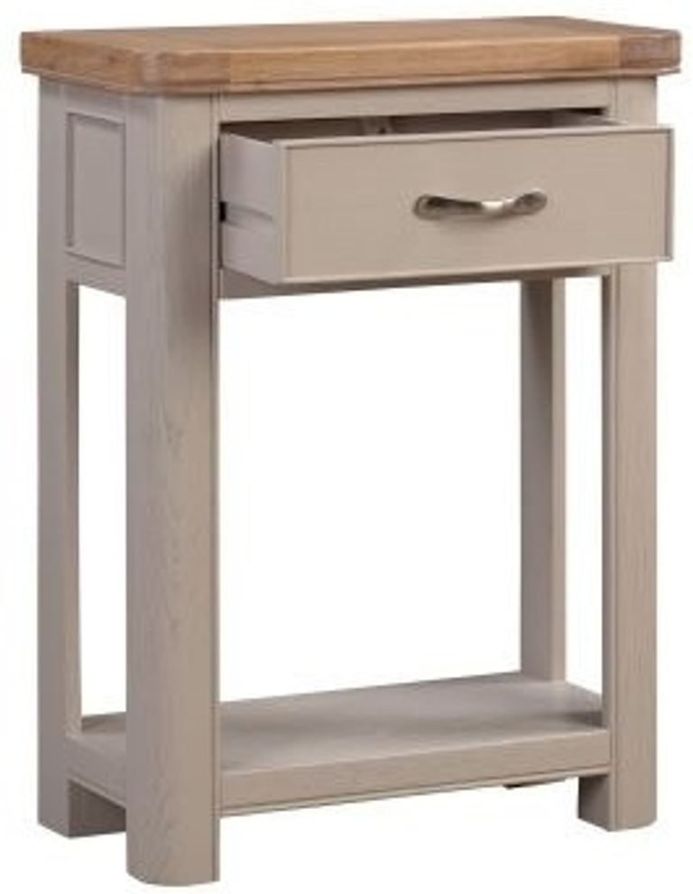 Clarion Console Table - 1 Drawer - Oak and Grey
