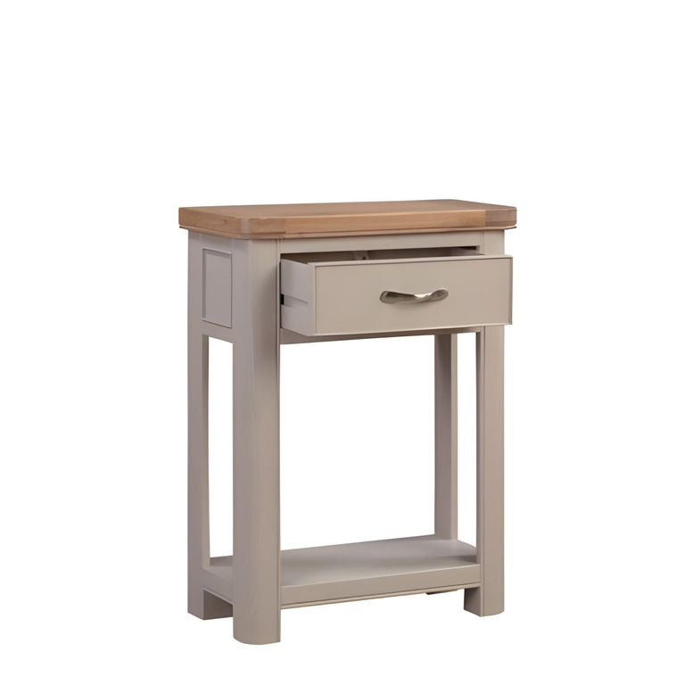 Clarion Console Table - 1 Drawer - Oak and Grey