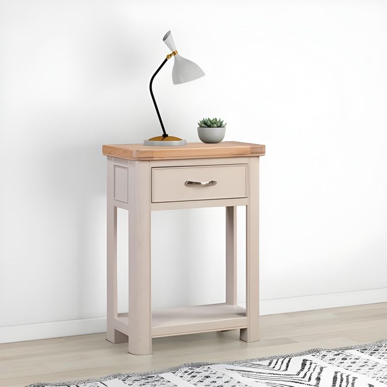 Clarion Console Table - 1 Drawer - Oak and Grey