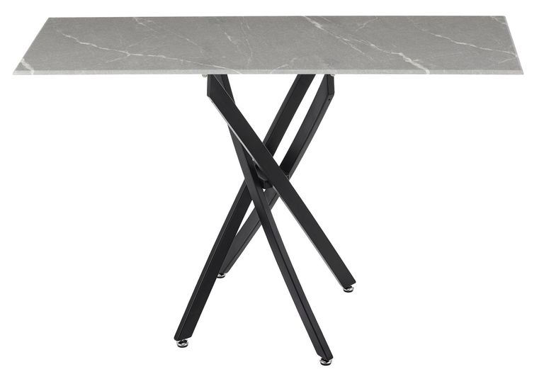 Clearance - Chopstick Grey Glass Console Table with Black Metal Legs