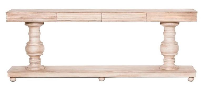 Clearance - Mango Wood 2 Drawer Large Console Table - FSS15830