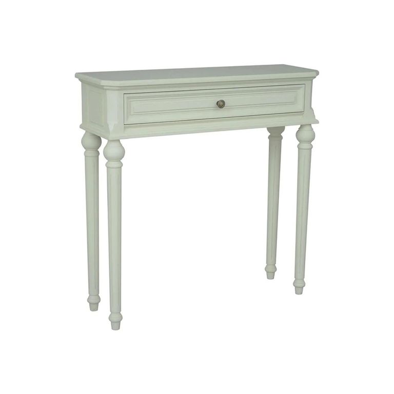Clearance - Solana French Lime White 1 Drawer Console Table - A292