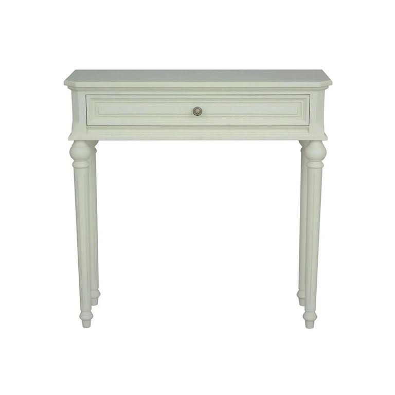 Clearance - Solana French Lime White 1 Drawer Console Table - A292