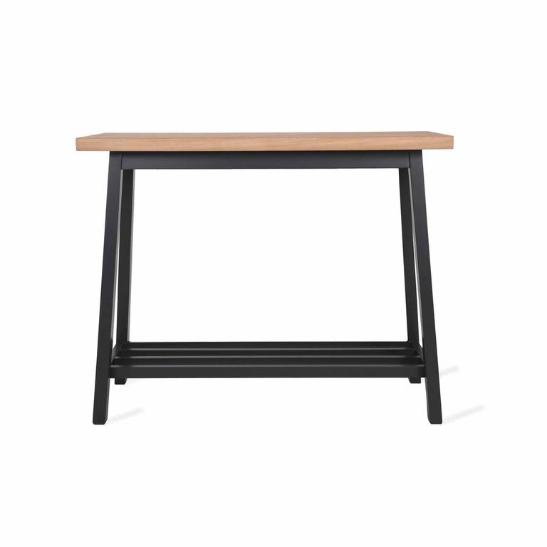Clockhouse Console Table Carbon and Natural Oak