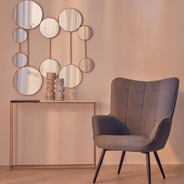 Corra Console Table - Black and White Marble