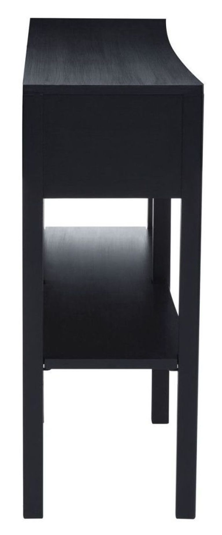 Corso Console Table - 2 Drawer - Black and Rattan