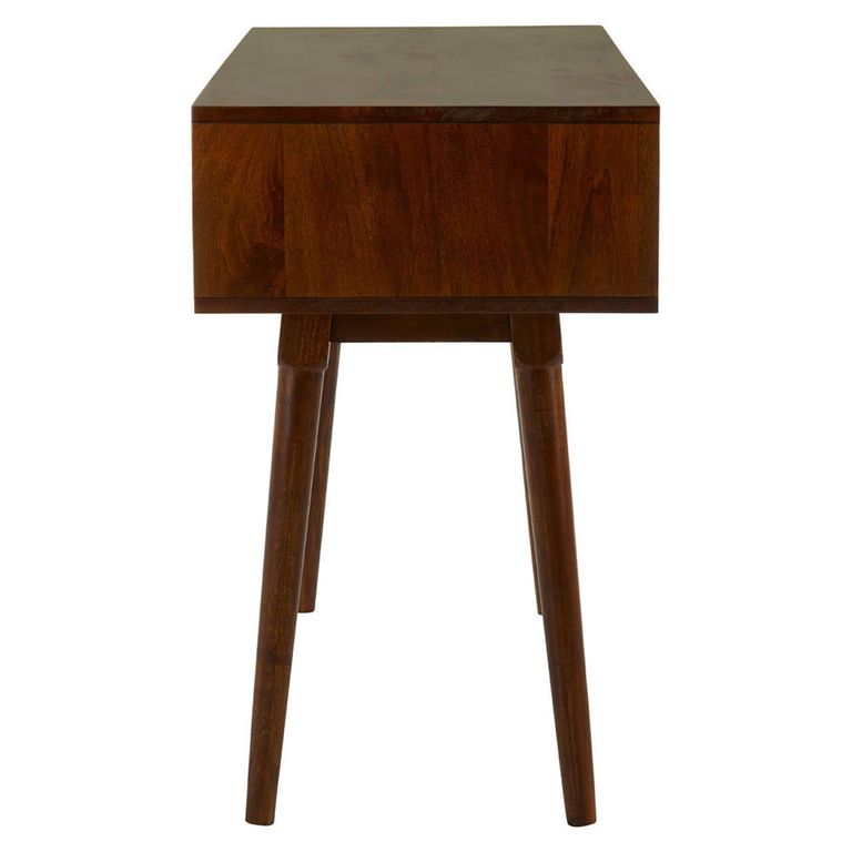 Costal Console Table - Dark Mango Wood - 2 Drawer