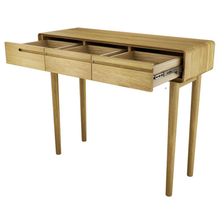 Scandic Hall Table - 3 Drawer - Oak