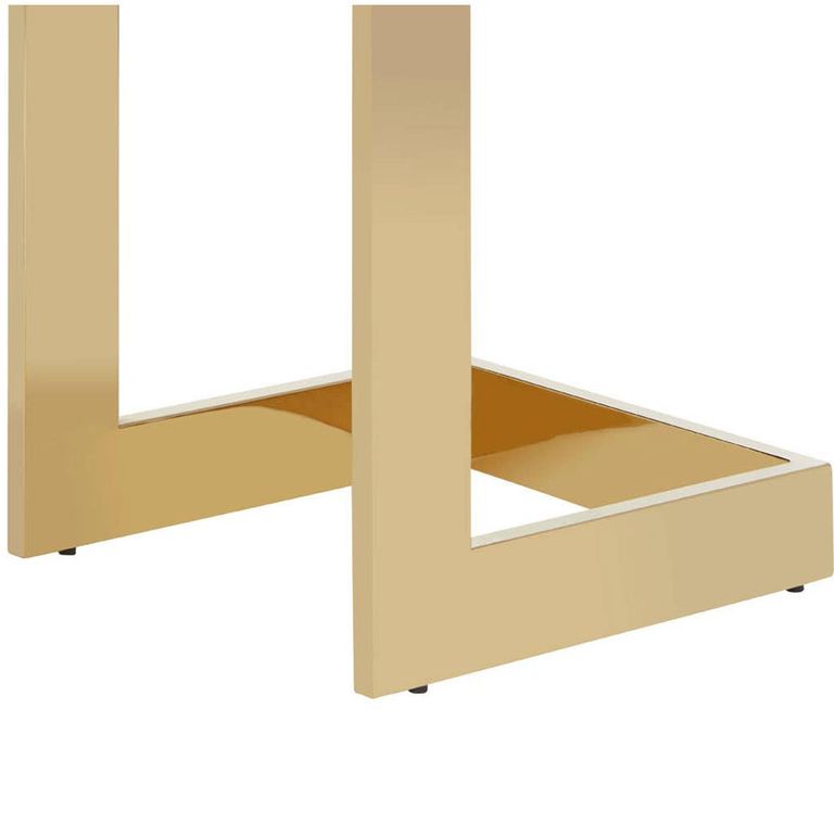 Deana Console Table - Clear Glass with Gold Metal
